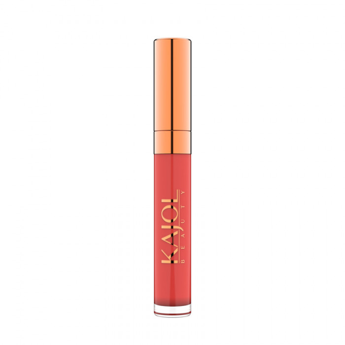 Ruj lichid mat, waterproof si ultrarezistent la transfer KAJOL Beauty matISTIQUE, 8ml - Peachy Coral