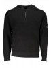 Bluză cu glugă bărbați, cu logo brodat, Regular fit, negru, S