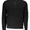 Bluză cu glugă bărbați, cu logo brodat, Regular fit, negru, S