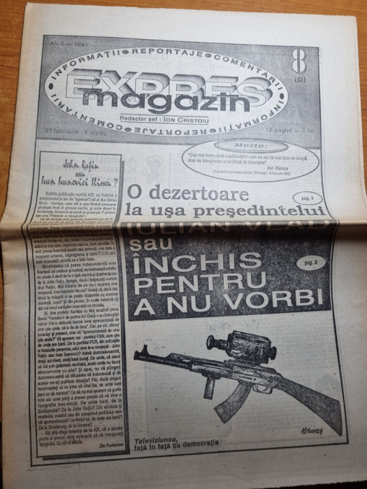 expres magazin 27 februarie-5 martie 1991-ion cristoiu,iulian vlad