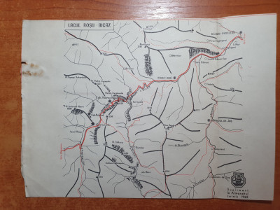 harta muntii lacul rosu - bicaz - din anul 1960 foto