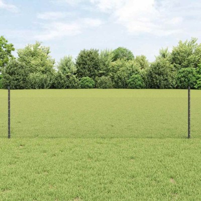 Set de Gard Set de 2 Gri Plasă de oțel Gard 25 x 0.5 m Portabil foto