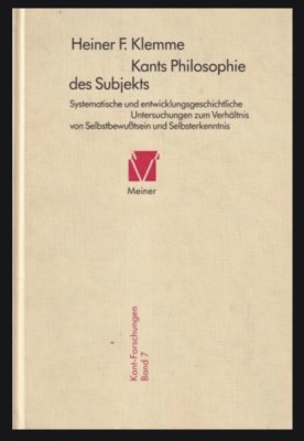 Kants Philosophie des Subjekts / Heiner F. Klemme foto