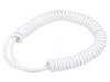 Cablu spiralat 5x0,22mm2 neecranat alb 0,3-1,2m