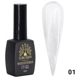 Cumpara ieftin Gel UV cu sclipici, Magic Extension, Global Fashion, 12 ml, Transparent, G01