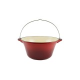 Ceaun din fonta emailata 22 L, 48 cm, pentru gatit la foc deschis