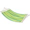 Hamac dublu cu bare din lemn, pentru 2 persoane, bumbac, 150kg, 200x150 cm, verde si galben Household NewTrend