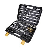 Multifunctional kit with tubular and open-end wrenches PNI TCF82 82 pieces, plastic box