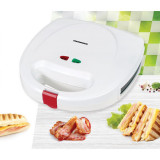 Sandwich maker Heinner SM-2K750WH, 750W, placi sandwich si grill, indicator luminos, Alb