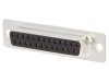 Conector D-Sub 25 pini mamă negru aurit