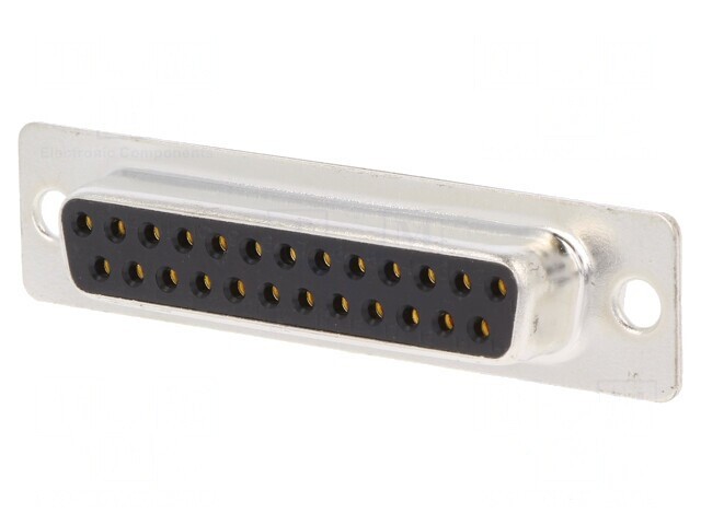 Conector D-Sub 25 pini mamă negru aurit