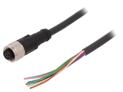 Cablu de Conectare M12 PIN 8 Drept 5m Mufă 30VAC 4A foto