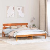 vidaXL Cadru de pat Maro 180 x 200 cm Lemn masiv de pin