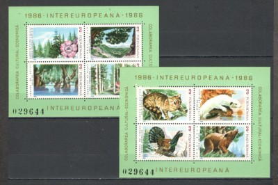 Romania.1986 Colaborarea cultural-economica-Bl. TR.484 foto