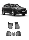 Cumpara ieftin Covorase Cauciuc Tavita 3D SEAT Tarraco 2018-2021 Negre Umbrella, Protectie Premium Podea, Impermeabile, Fixare Sigura