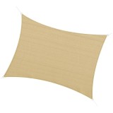 Copertina parasolar, dreptunghiulara, HDPE, cu accesorii fixare, inele metalice, bej, 4x3 m, ART
