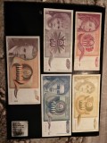 Set bancnote Yugoslavia 10+50+100+500+1000 dinari dinara 1990 VF/XF