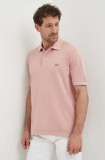 Lacoste polo de bumbac culoarea gri, neted, PH3450 S0I