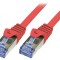 Patch cord rețea CAT6a S/FTP 2m roșu