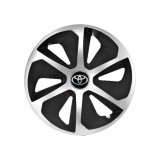 Set 4 capace roti Roco Gri-Negru R16 Compatibil Cu Toyota, Autohelix MSA