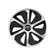 Set 4 capace roti Roco Gri-Negru R14 Compatibil Cu Toyota
