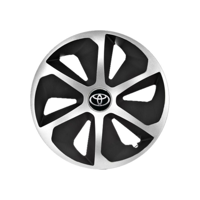 Set 4 capace roti Roco Gri-Negru R14 Compatibil Cu Toyota