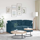 vidaXL Canapea modulară cu perne, albastru, catifea 3321248