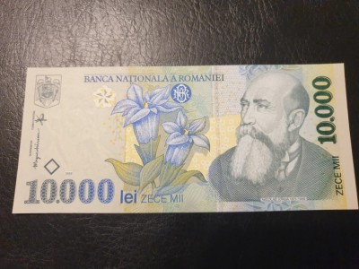 Bancnota 10 000 lei 1999 UNC foto