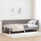 VidaXL Cadru de pat colțar Altele cu headboard Gri taupe 100 x 200 cm