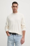 Armani Exchange pulover din amestec de mătase barbati, culoarea bej, light, XM000338 AF12291
