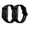Set 2 Curele Kwmobile pentru Huawei Band 6, Negru, Silicon, KWM000016VS011C