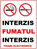 Placuta interzis fumatul interzis tigarile electronice