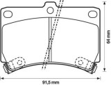Placute frana Kia Rio (Dc); Mazda 121 2 (Db), 323 C 4 (Bg), 323 C 5 (Ba), 323 F 4 (Bg), 323 F 5 (Ba), 323 P 5 (Ba), 323 S 4 (Bg), 323 S 5 (Ba), Demio