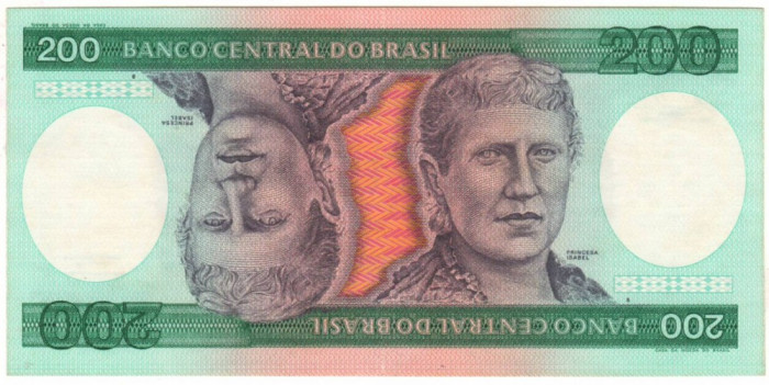 SV * Brazilia 200 CRUZEIROS 1984 * UNC