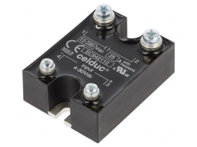 Releu Semiconductor Monofazat 25A 12-280VAC foto