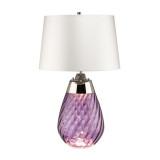 Veioza Lena 2 Light Small Plum Table Lamp with Off-white Shade