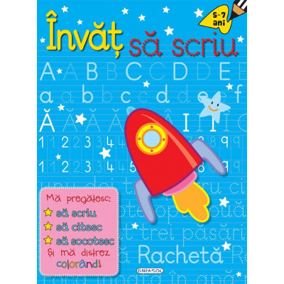 Carte pentru copii Invat sa scriu Girasol, 5 ani+ foto