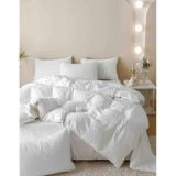 Cumpara ieftin Lenjerie de Pat Finet Jacquard PREMIUM, Pat Dublu, 6 Piese, Alb - JO178