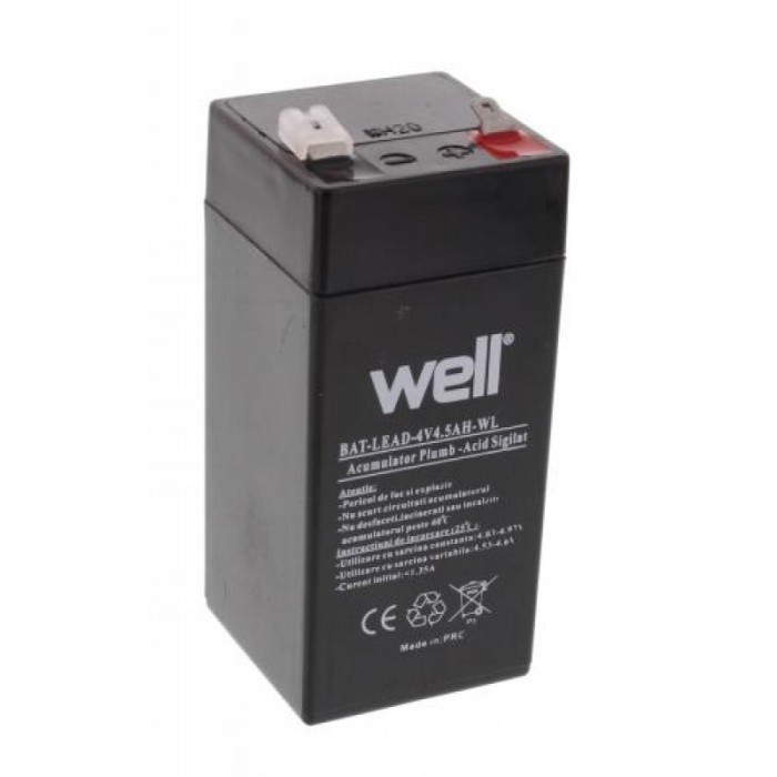Acumulator plumb acid Well, 4V, 4.5Ah Acumulator plumb acid Well, 4V, 4.5Ah