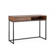 Consola otel negru lemn maro Tadita 110x40x78 cm