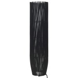 Lampă de podea, negru, 61 cm, răchită E27