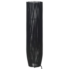 Lampă de podea, negru, 61 cm, răchită E27 foto