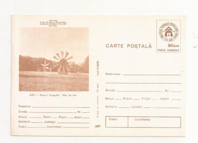 RF29 -Carte Postala- Sibiu, Muzeul etnografic , mori de vant, necirculata 1988 foto
