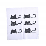 Laveta pentru ochelari cu pisici negre
