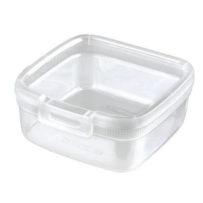 Caserola alimente, Snap Box, plastic, patrata, transparenta, 0.9 L foto