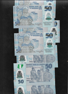 Nigeria 50 naira 2013 unc pret pe bucata foto
