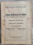 Legea generala de pensii - Nicolae Filipescu, Corneliu Curta// 1946