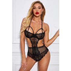 Eross body Fishnet Lace S Black