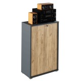 Cumpara ieftin Dulap mdf grafit stejar artisan Rioma 75x38x112.2 cm