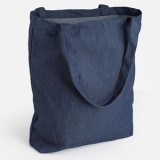 Geantă textilă tip denim, albastră, 38x9x41cm, CMCLASS